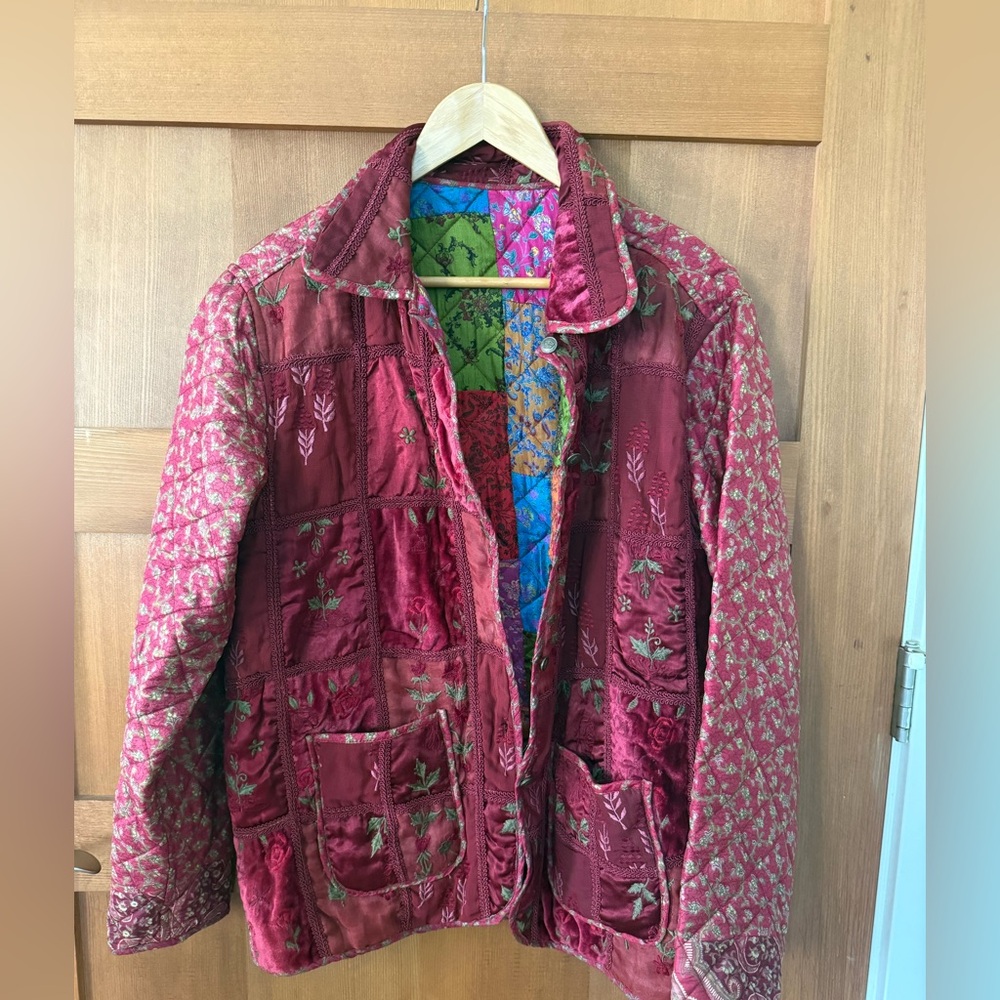 Coldwater Creek Reversible Silk Jacket Medium